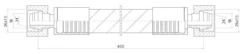 PRZEWÓD WĄŻ HYDRAULICZNY DN16 26/26 DKOL-DKOL AA400 250bar