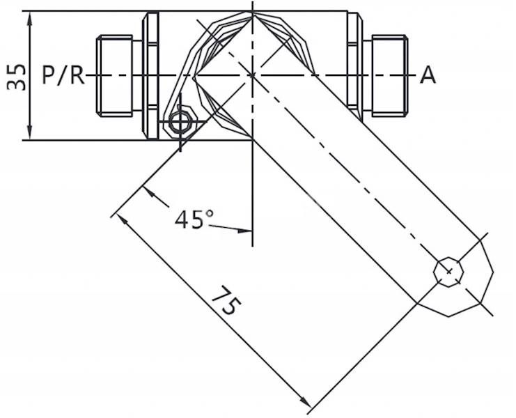 Zawór odcinająco-zwrotny do siłownika HBKH M22x1.5 15L