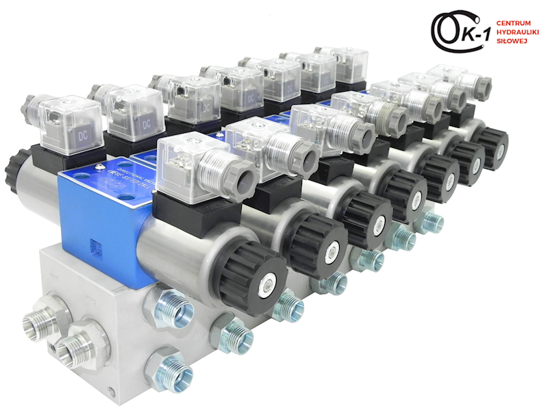 ROZDZIELACZ hydrauliczny CETOP 7 SEKCJI 60L elektryczny 230V