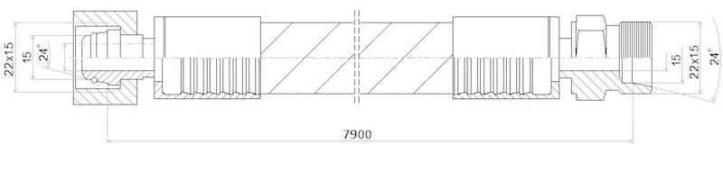 PRZEWÓD WĄŻ HYDRAULICZNY DN12 22/22 DKOL-CEL AB7900 275bar
