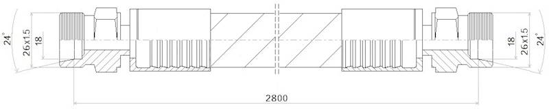 PRZEWÓD WĄŻ HYDRAULICZNY DN16 26/26 CEL-CEL BB2800 250bar