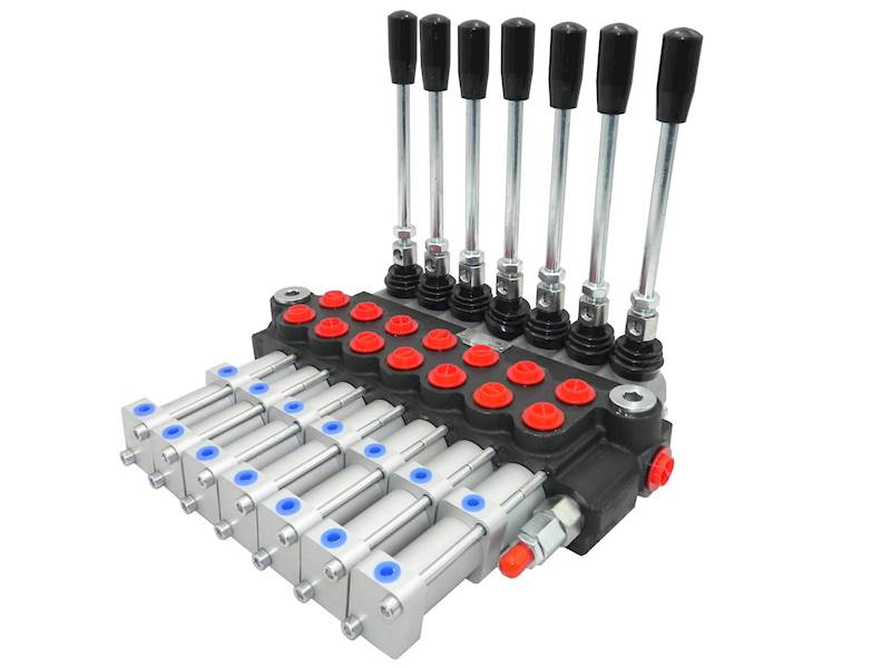 ROZDZIELACZ HYDRAULICZNY 7 SEKCYJNY 40L STEROWANY PNEUMATYCZNIE 7 SEKCJI