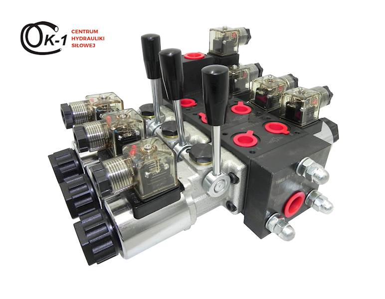 ROZDZIELACZ HYDRAULICZNY CETOP 3 SEKCJE 24V STEROWANIE ELEKTRYCZNE + RĘCZNE
