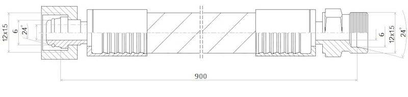 PRZEWÓD WĄŻ HYDRAULICZNY DN6 12/12 DKOL-CEL AB900 400bar
