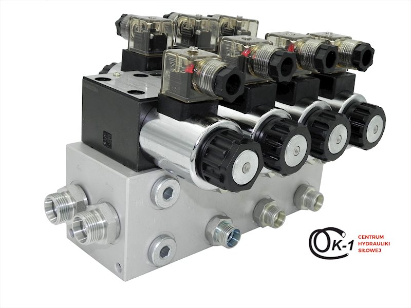 ROZDZIELACZ CETOP 3 SEKCJE 60L elektryczny + odciążenie 230V