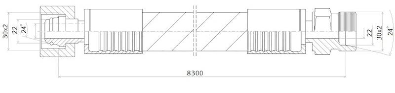 PRZEWÓD WĄŻ HYDRAULICZNY DN20 30/30 DKOL-CEL AB8300 215bar