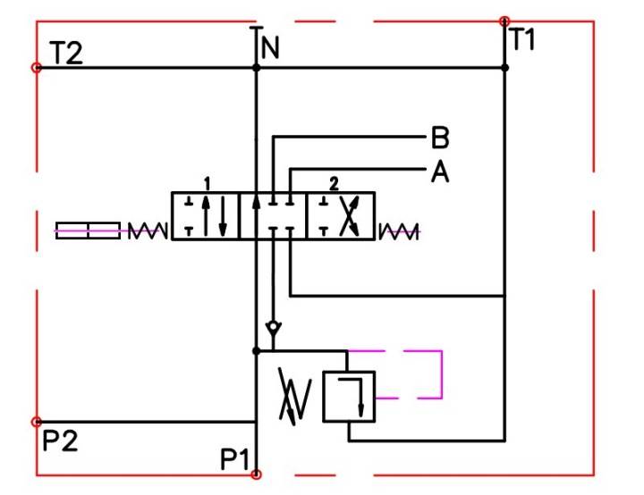 ROZDZIELACZ HYDRAULICZNY 1 SEKCYJNY 80L STEROWANY PNEUMATYCZNIE 1 SEKCJA
