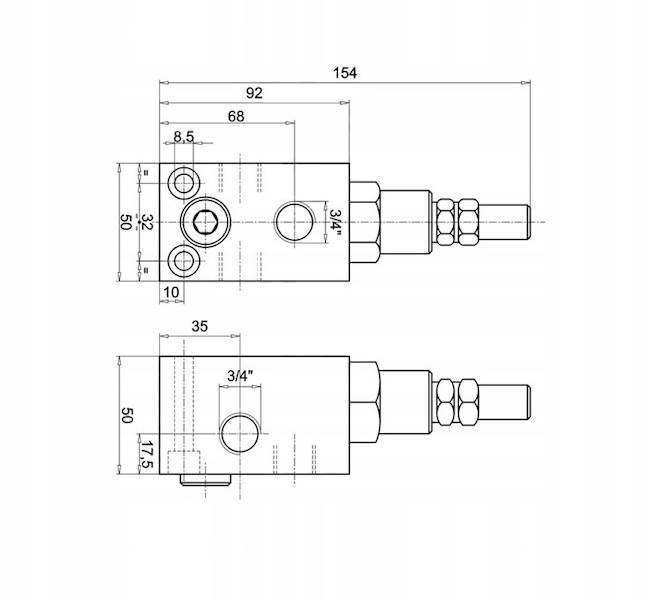 ZAWÓR PRZELEWOWY CIŚNIENIOWY VMP 3/4 90L 10-50bar