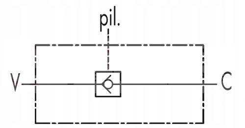 ZAWÓR ZWROTNY STEROWANY VBPSL 1/2 45L 300bar