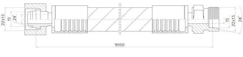 PRZEWÓD WĄŻ HYDRAULICZNY DN12 22/22 DKOL-CEL AB9000 275bar