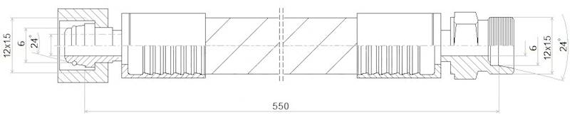 PRZEWÓD WĄŻ HYDRAULICZNY DN6 12/12 DKOL-CEL AB550 400bar