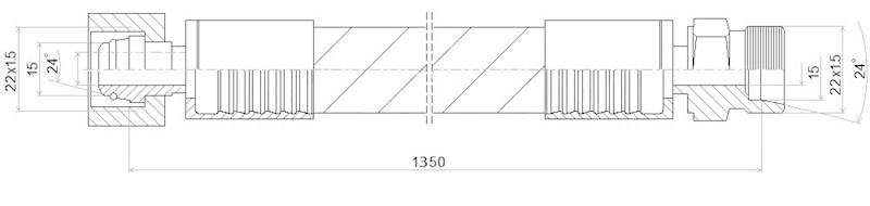 PRZEWÓD WĄŻ HYDRAULICZNY DN12 22/22 DKOL-CEL AB1350 275bar