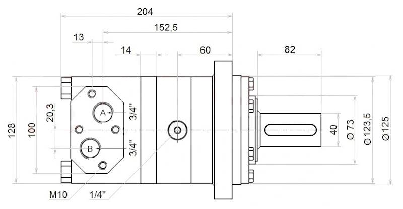 SILNIK HYDRAULICZNY BMT OMT SMT 250 500obr MOCNY
