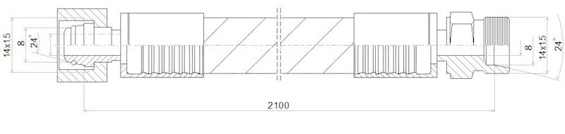 PRZEWÓD WĄŻ HYDRAULICZNY DN6 14/14 DKOL-CEL AB2100 400bar