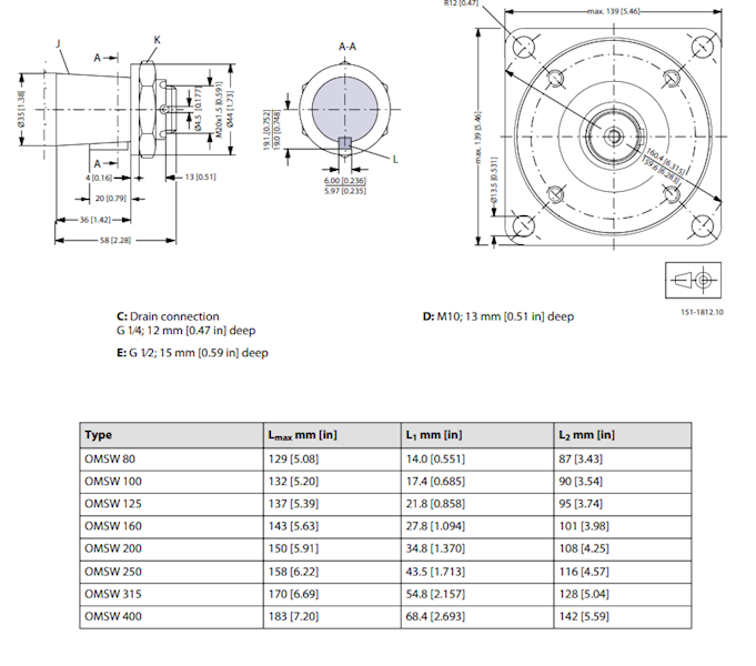 SILNIK HYDRAULICZNY OMSW SMSW 315