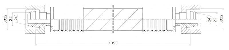 PRZEWÓD WĄŻ HYDRAULICZNY DN20 30/30 DKOL-DKOL AA1950 215bar