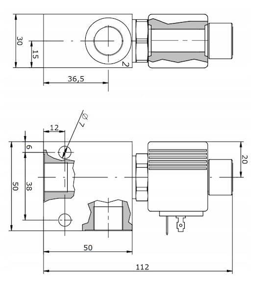ZAWÓR HYDRAULICZNY ELEKTRYCZNY 2/2 40L ZAMKNIĘTY 24V