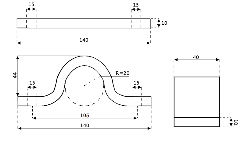MOCNY WSPORNIK MOCOWANIE SIŁOWNIKA FI 40 MM
