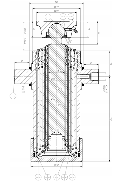 Hydraulika do przyczepy wywrotki kipra zasilacz 24V + siłownik 1050mm 8T