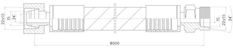 PRZEWÓD WĄŻ HYDRAULICZNY DN12 22/22 DKOL-CEL AB8000 275bar