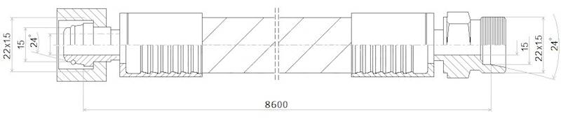 PRZEWÓD WĄŻ HYDRAULICZNY DN12 22/22 DKOL-CEL AB8600 275bar