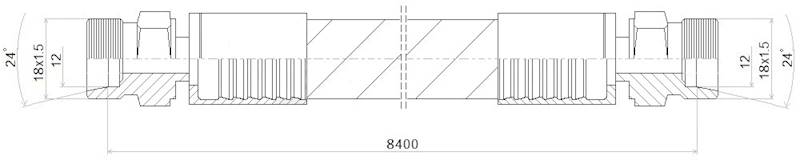 PRZEWÓD WĄŻ HYDRAULICZNY DN10 18/18 CEL-CEL BB8400 330bar