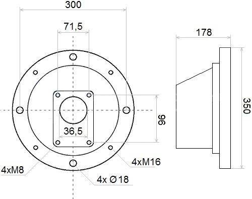 ŁĄCZNIK KOŁNIERZ POMPY GR2 i SILNIKA 11-22 kW