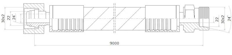 PRZEWÓD WĄŻ HYDRAULICZNY DN20 30/30 DKOL-CEL AB9000 215bar