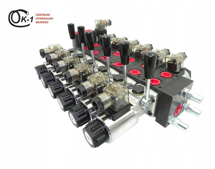 ROZDZIELACZ HYDRAULICZNY CETOP 6 SEKCJI 12V STEROWANIE ELEKTRYCZNE + RĘCZNE