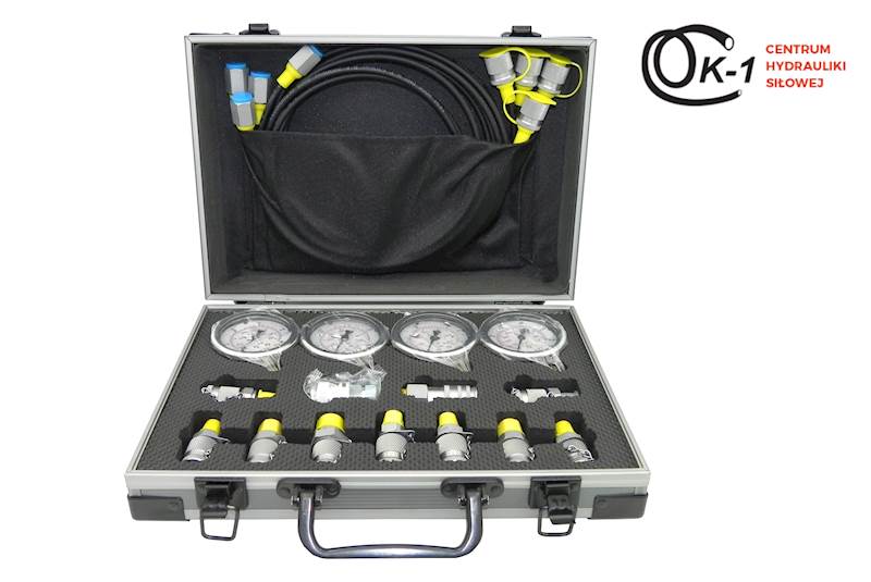 ZESTAW POMIAROWY MANOMETRY ZŁĄCZA PRZEWODY KOMPLET