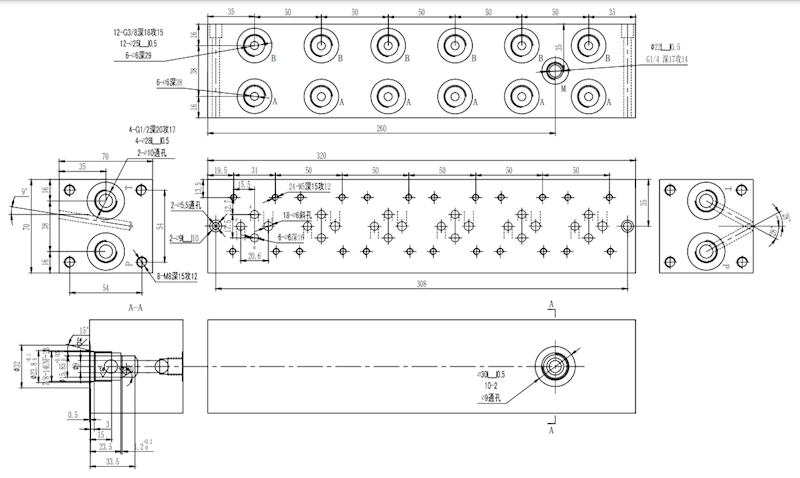 ROZDZIELACZ hydrauliczny CETOP 6 SEKCJE 60L elektryczny 230V