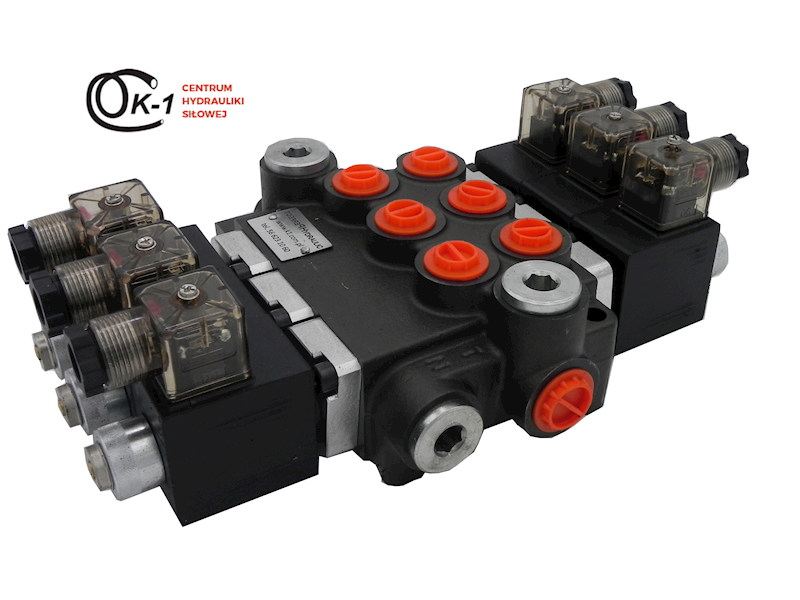ROZDZIELACZ HYDRAULICZNY 3 SEKCJE 50L ELEKTRYCZNY 24V