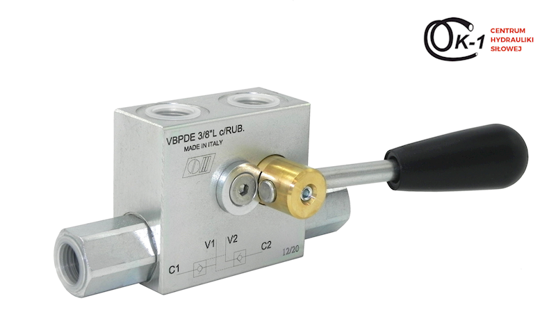 Zamek zawór zwrotny sterowany bliźniaczy VBPDE BSP 3/8''