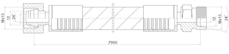 PRZEWÓD WĄŻ HYDRAULICZNY DN10 18/18 DKOL-CEL AB7900 330bar