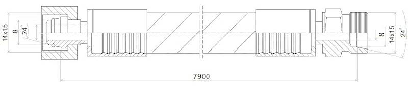 PRZEWÓD WĄŻ HYDRAULICZNY DN6 14/14 DKOL-CEL AB7900 400bar