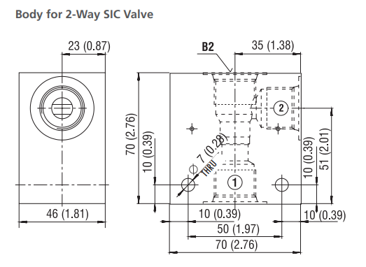 PŁYTA BLOK DO ZAWORU SB-B2-0105ST-A ARGO HYTOS BSP 1/2''
