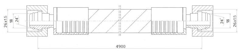 PRZEWÓD WĄŻ HYDRAULICZNY DN16 26/26 DKOL-DKOL AA4900 250bar
