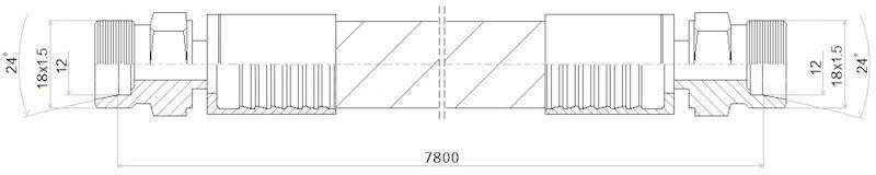 PRZEWÓD WĄŻ HYDRAULICZNY DN10 18/18 CEL-CEL BB7800 330bar