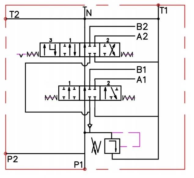 ROZDZIELACZ HYDRAULICZNY 2 SEKCJE 40L NURNIK + PŁYWAJĄCA