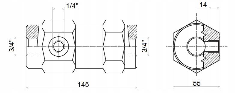 ZAWÓR ZWROTNY STEROWANY VBPSL 3/4 80L 250bar
