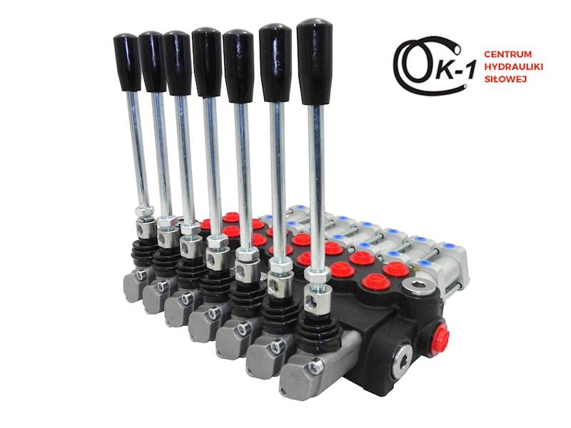 ROZDZIELACZ HYDRAULICZNY 7 SEKCYJNY 40L STEROWANY PNEUMATYCZNIE 7 SEKCJI