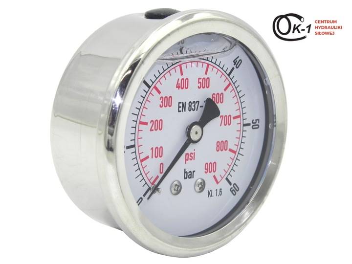 WAKUOMETR HYDRAULICZNY ZEGAR 63mm -1 do 0 Bar 1/4 TYLNE