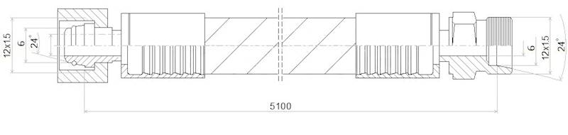 PRZEWÓD WĄŻ HYDRAULICZNY DN6 12/12 DKOL-CEL AB5100 400bar