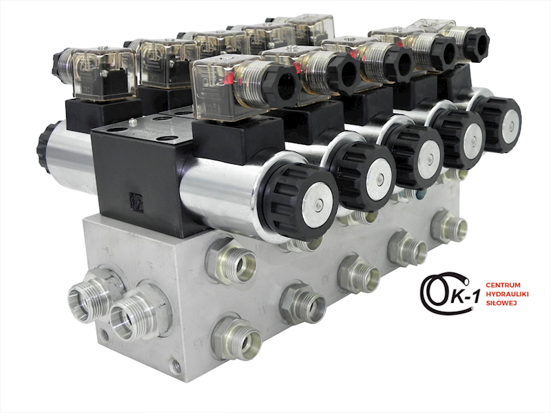 ROZDZIELACZ hydrauliczny CETOP 5 SEKCJI 60L elektryczny 24V