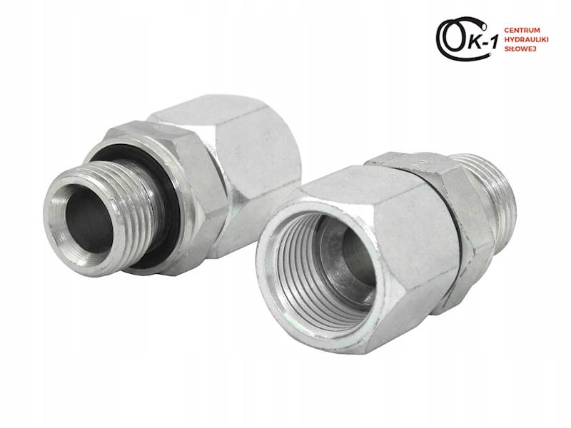 PRZYŁĄCZE HYDRAULICZNE BSP 3/4'' - UNF 7/8'' NAKRĘTKA