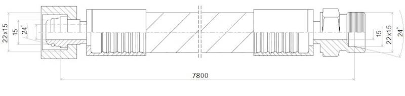 PRZEWÓD WĄŻ HYDRAULICZNY DN12 22/22 DKOL-CEL AB7800 275bar