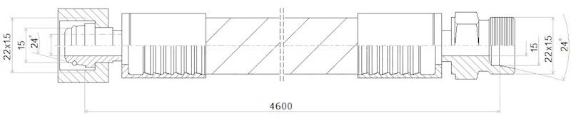 PRZEWÓD WĄŻ HYDRAULICZNY DN12 22/22 DKOL-CEL AB4600 275bar