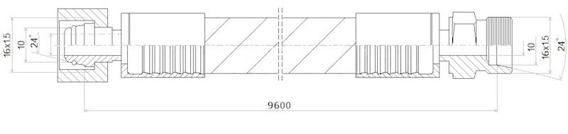 PRZEWÓD WĄŻ HYDRAULICZNY DN8 16/16 DKOL-CEL AB9600 350bar