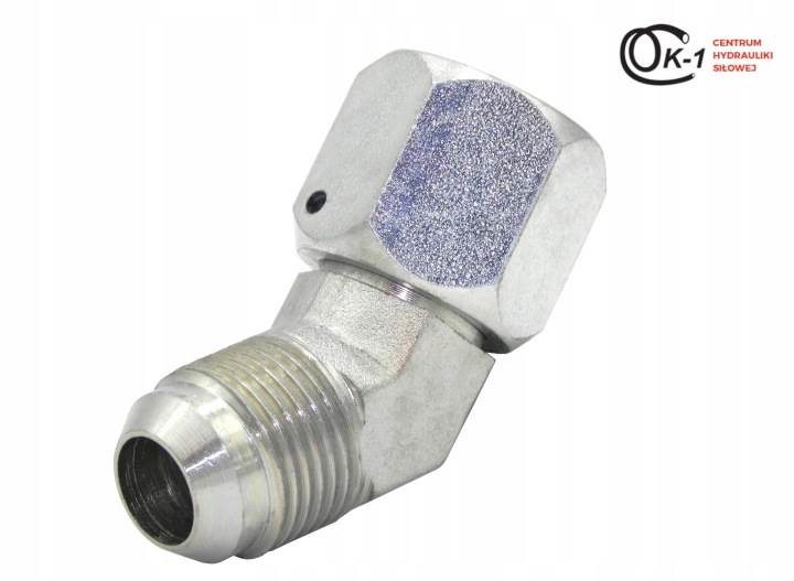 KOLANO HYDRAULICZNE 45° UNF 1.1/16'' Z NAKRĘTKĄ