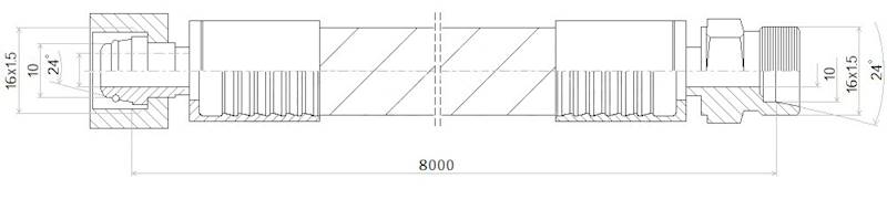 PRZEWÓD WĄŻ HYDRAULICZNY DN8 16/16 DKOL-CEL AB8000 350bar
